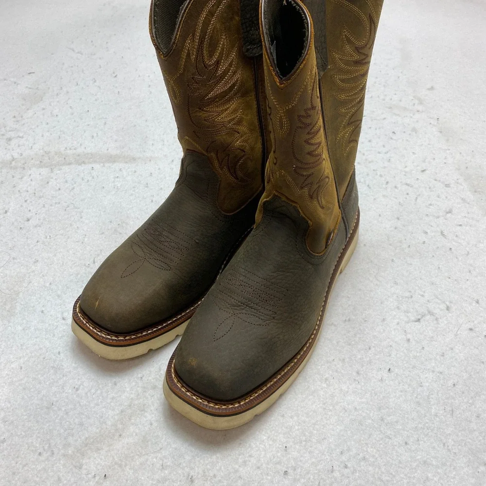 Thorogood Boots Mens 10 Brown 814-4332 Wellington Square Toe Work EH SR